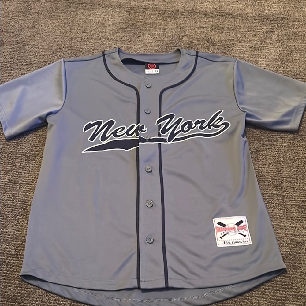 Gray New York Baseball Jersey